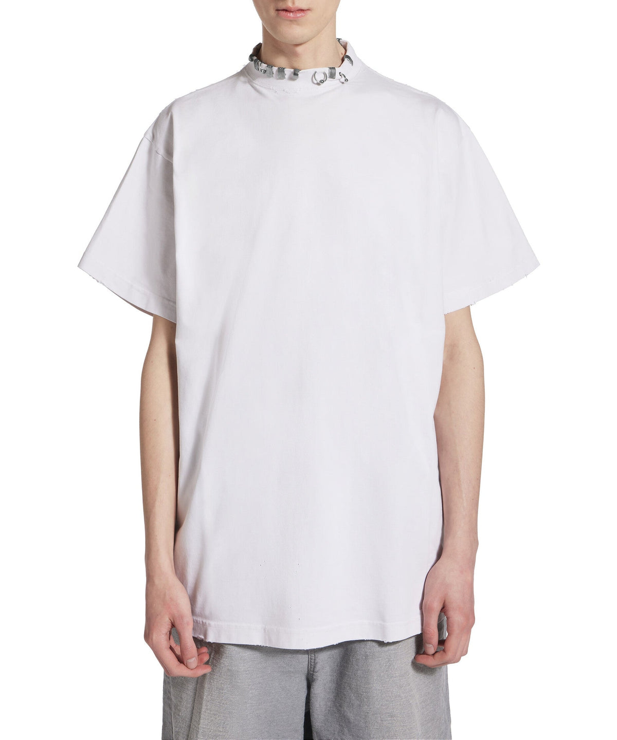 Pierced T-Shirt Oversized - White