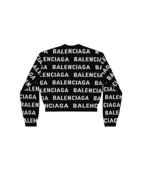 Bal Horizontal Allover Cropped Sweater - Black & White