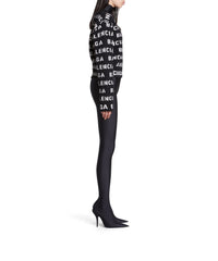 Bal Horizontal Allover Cropped Sweater - Black & White