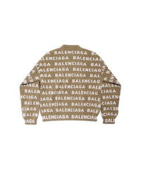 Bal Horizontal Allover Sweater - Dark Beige & White