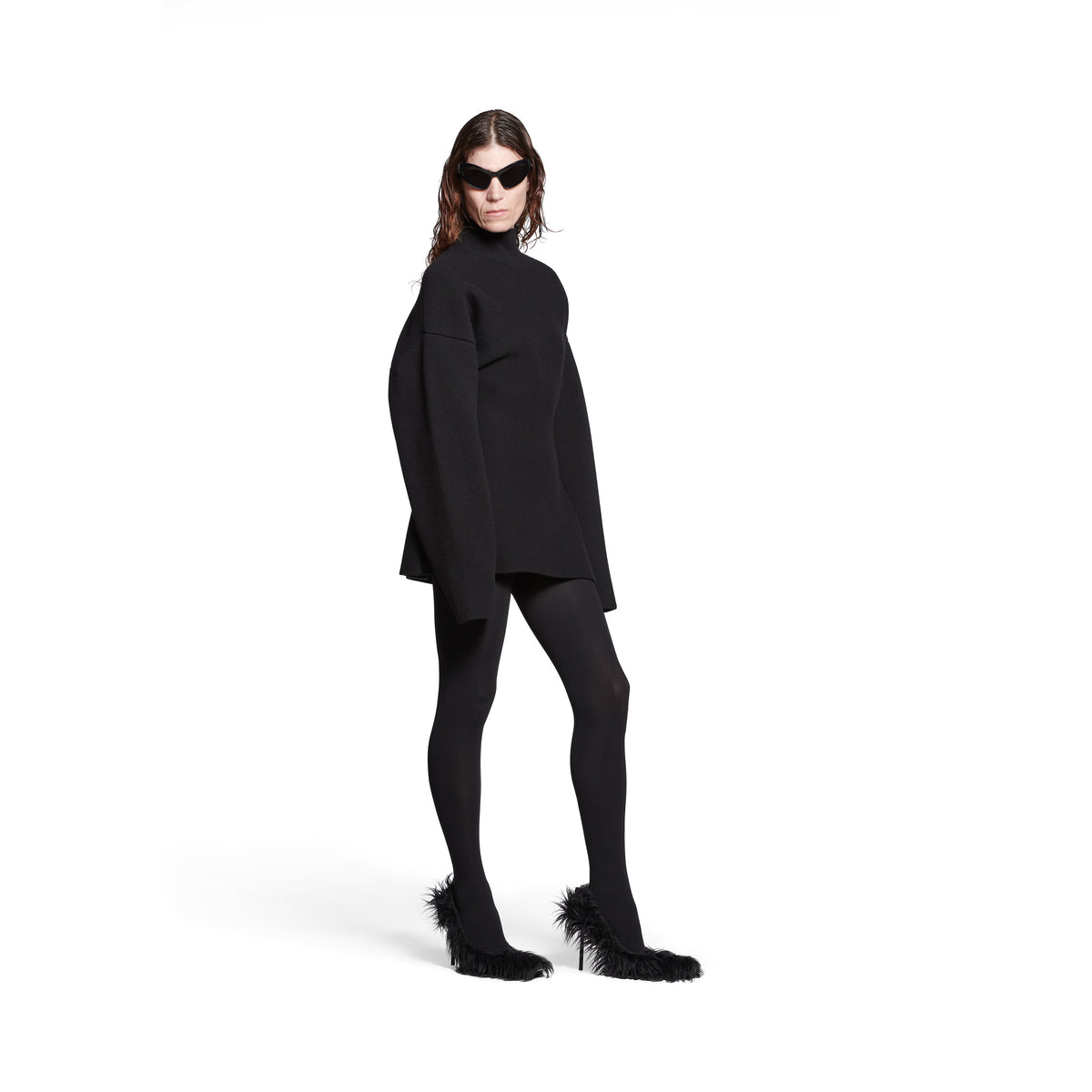 Flex Fur 110 Pumps - Black