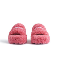 Furry Platform Sandals - Sweet Pink & Bian & Blu