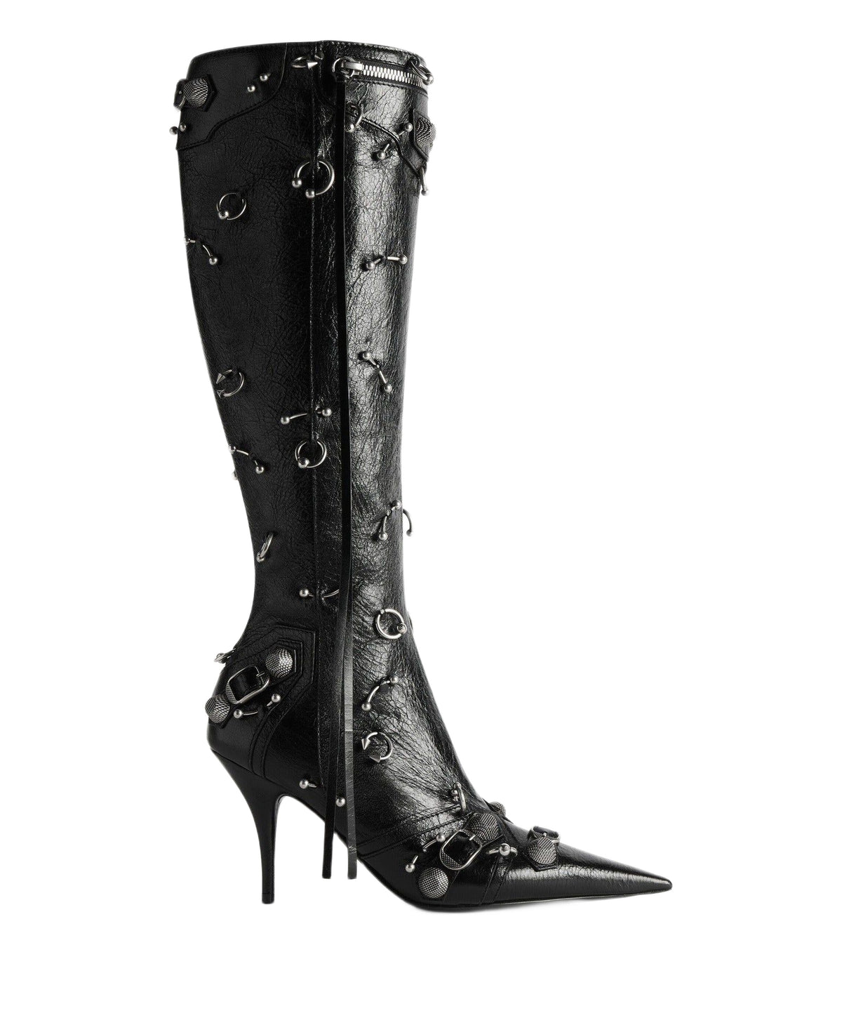 CAGOLE / Cagole 90 Boots With Piercings - Black & Silver