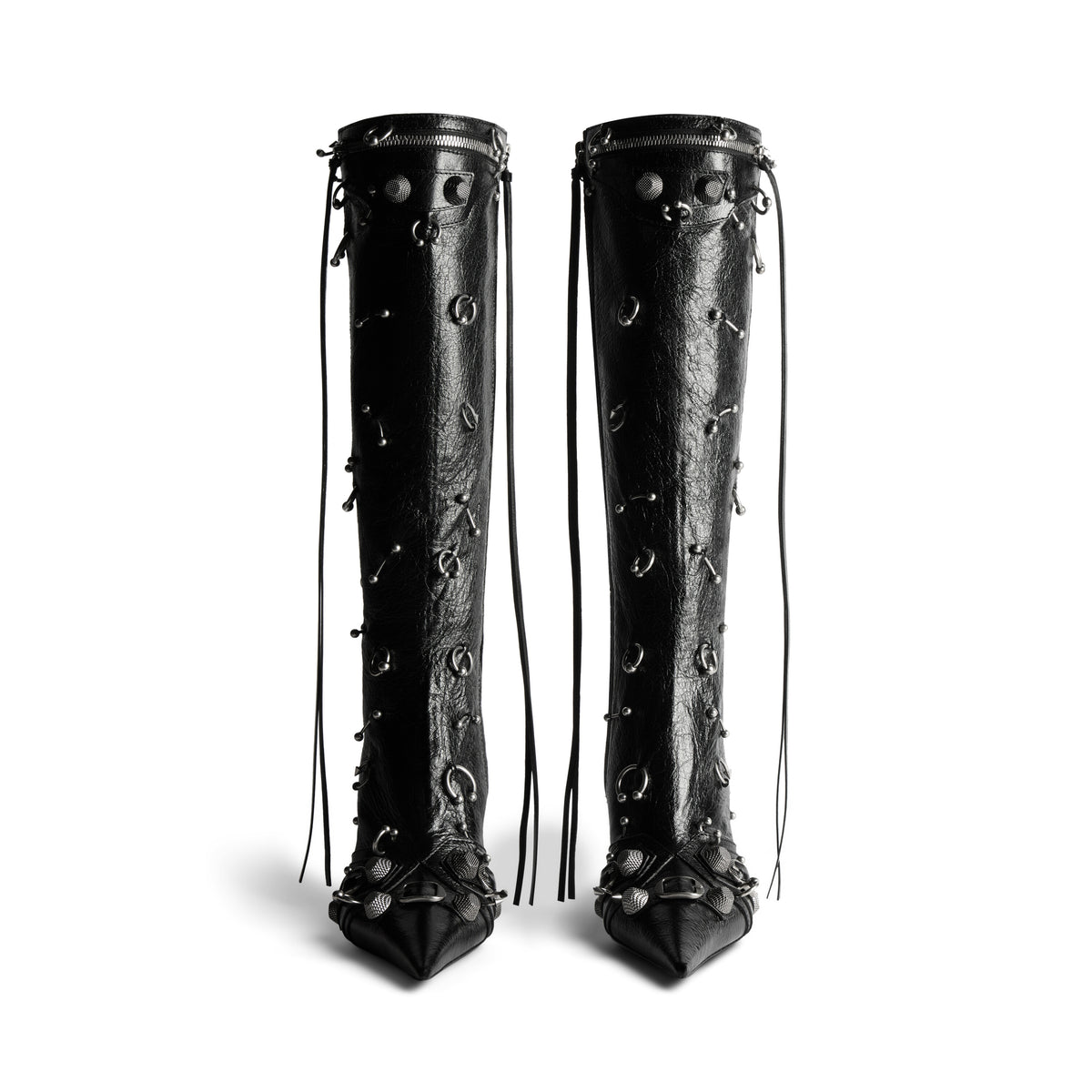 Cagole 90mm Boot With Piercings - Black