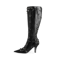 Cagole 90mm Boot With Piercings - Black