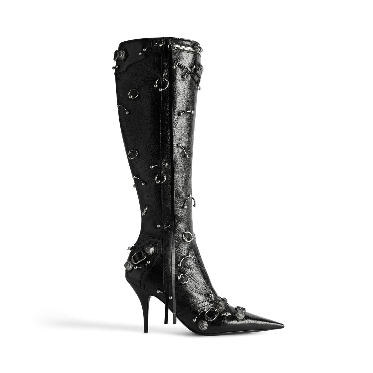 Cagole 90mm Boot With Piercings - Black