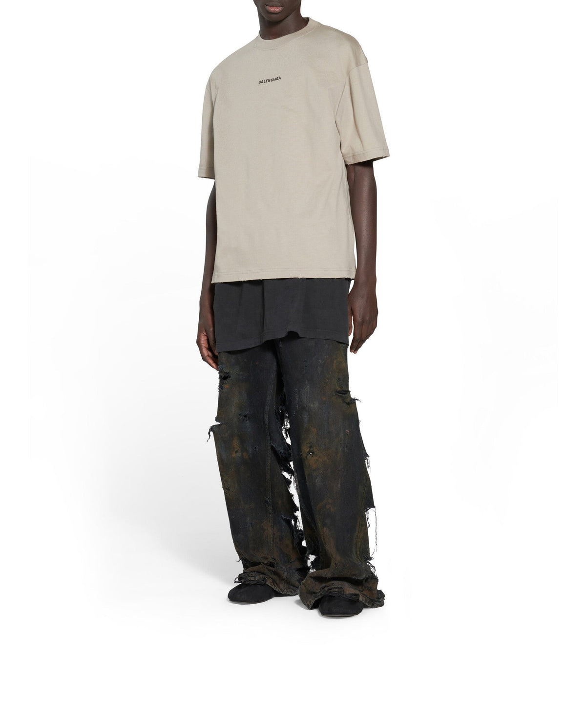 Balenciaga Back T-Shirt - Dust & Black
