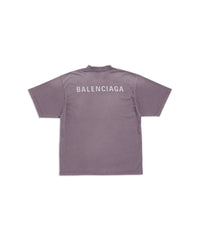 Balenciaga Back T-Shirt - Faded Purple & Grey