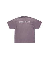 Balenciaga Back T-Shirt - Faded Purple & Grey