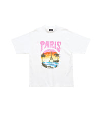 Paris Tropical T-Shirt - White & Pink