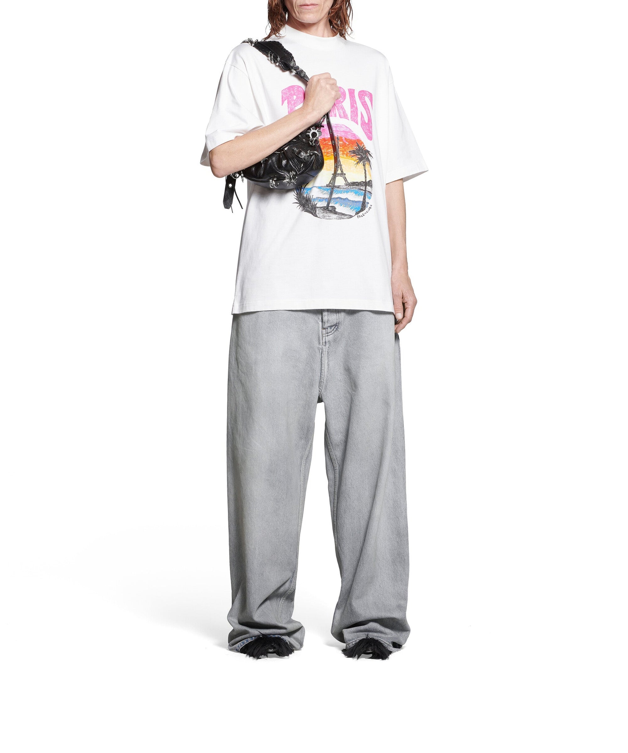Paris Tropical T-Shirt - White & Pink