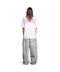 Paris Tropical T-Shirt - White & Pink