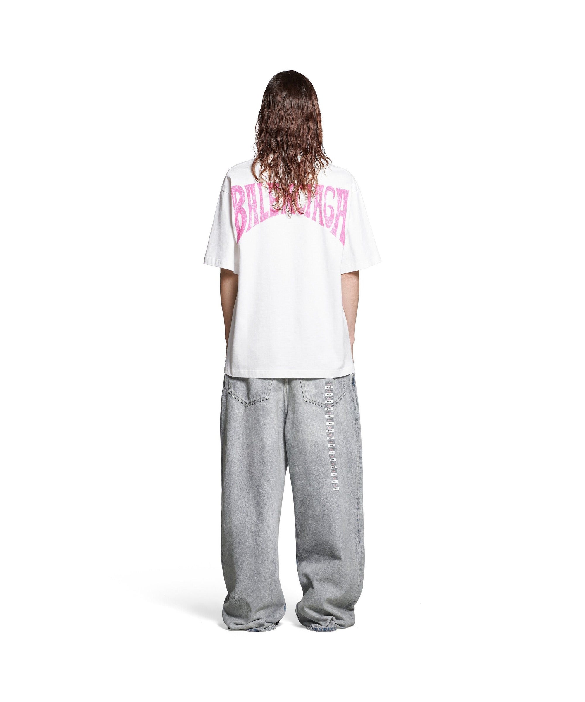 Paris Tropical T-Shirt - White & Pink