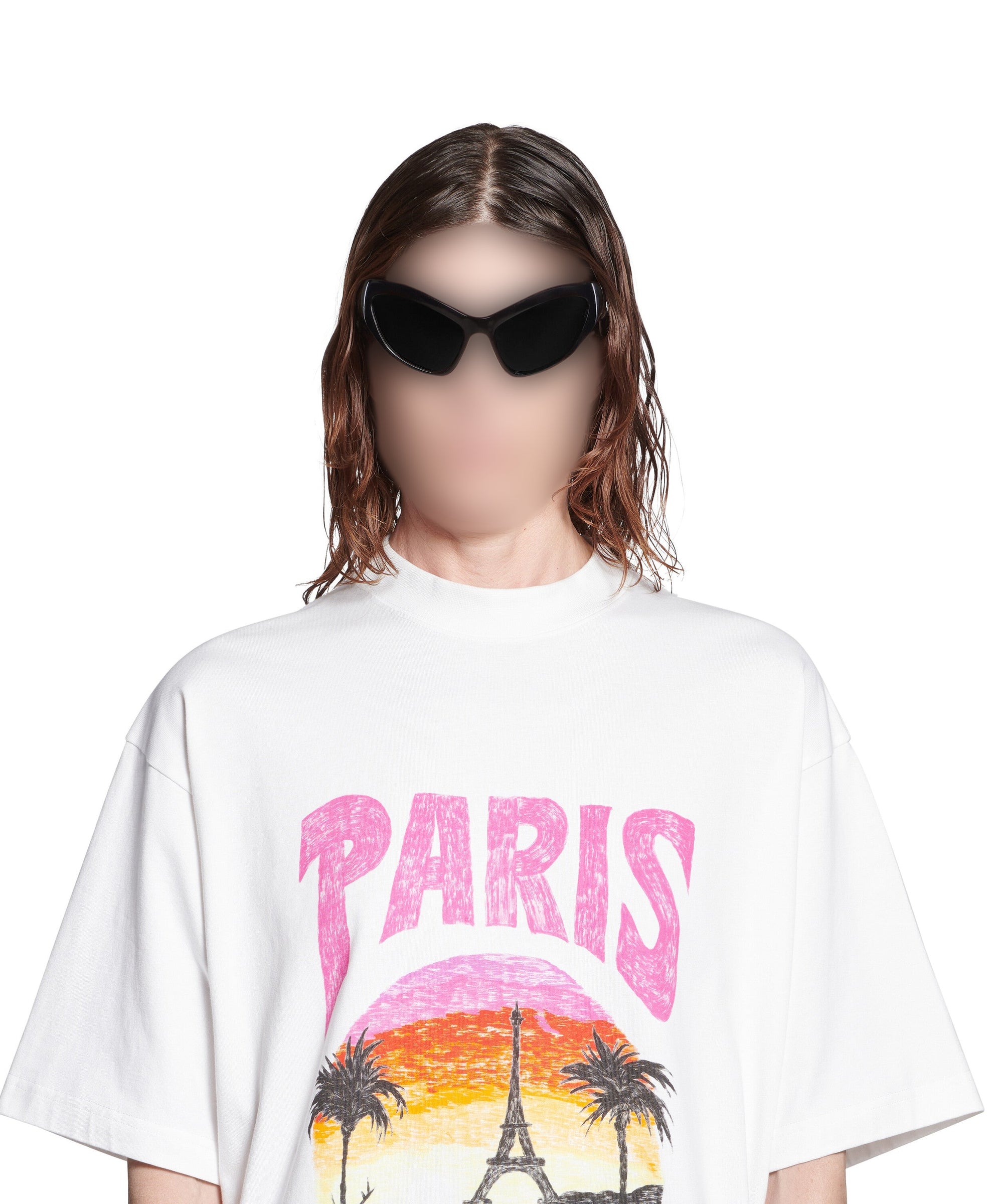 Paris Tropical T-Shirt - White & Pink