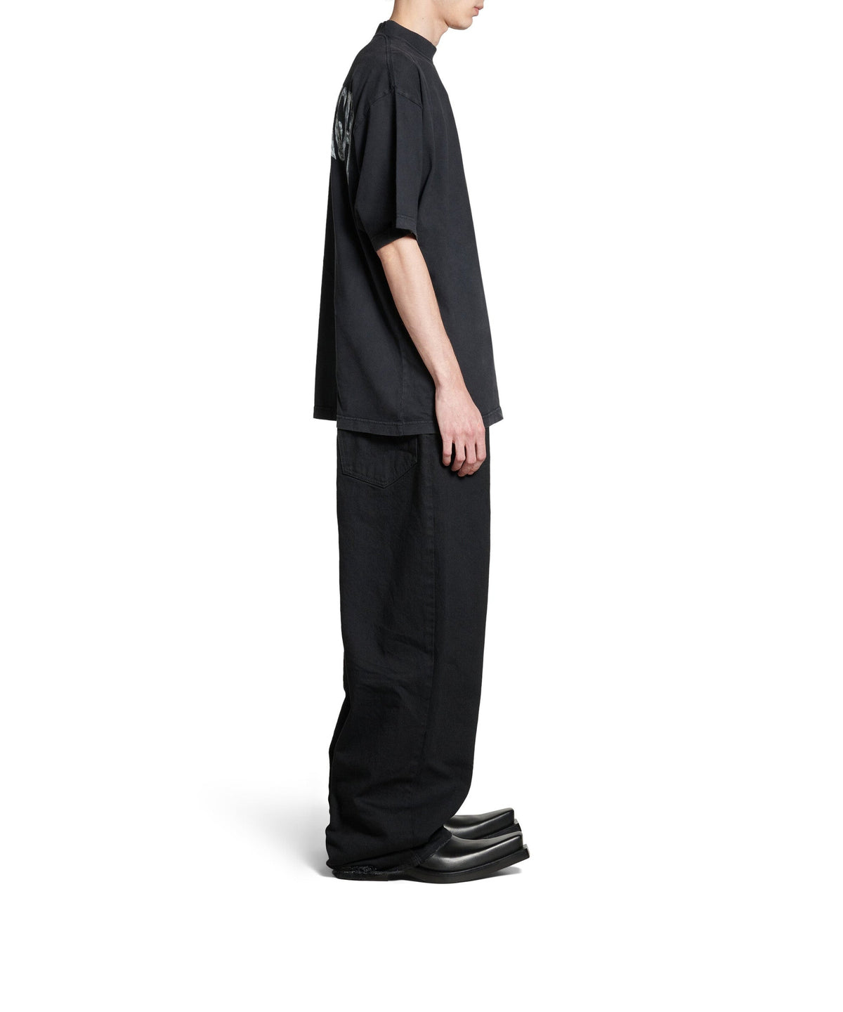Balenciaga Hand-Drawn T-Shirt - Faded Black & White