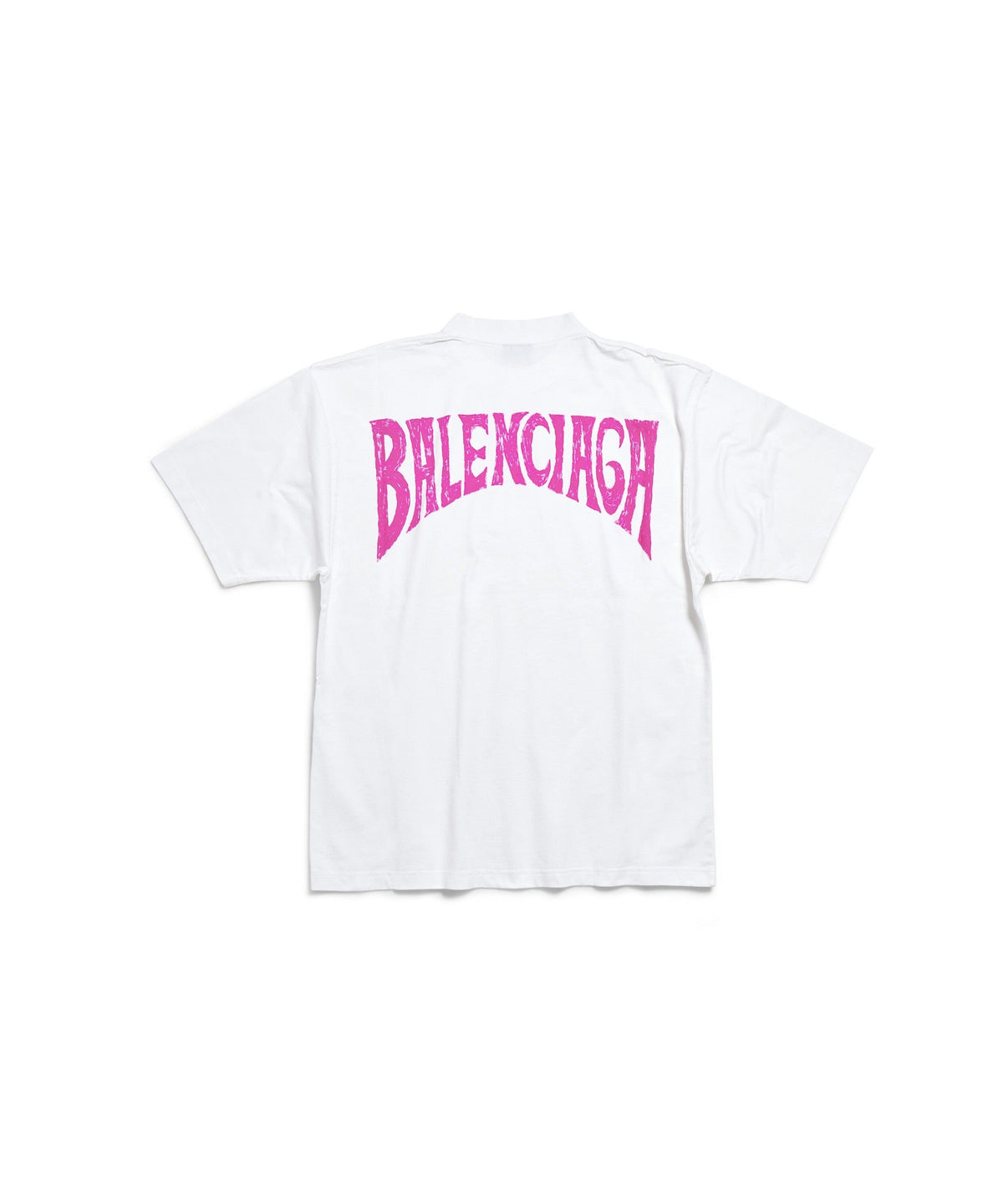 Balenciaga Hand-Drawn T-Shirt - White & Pink