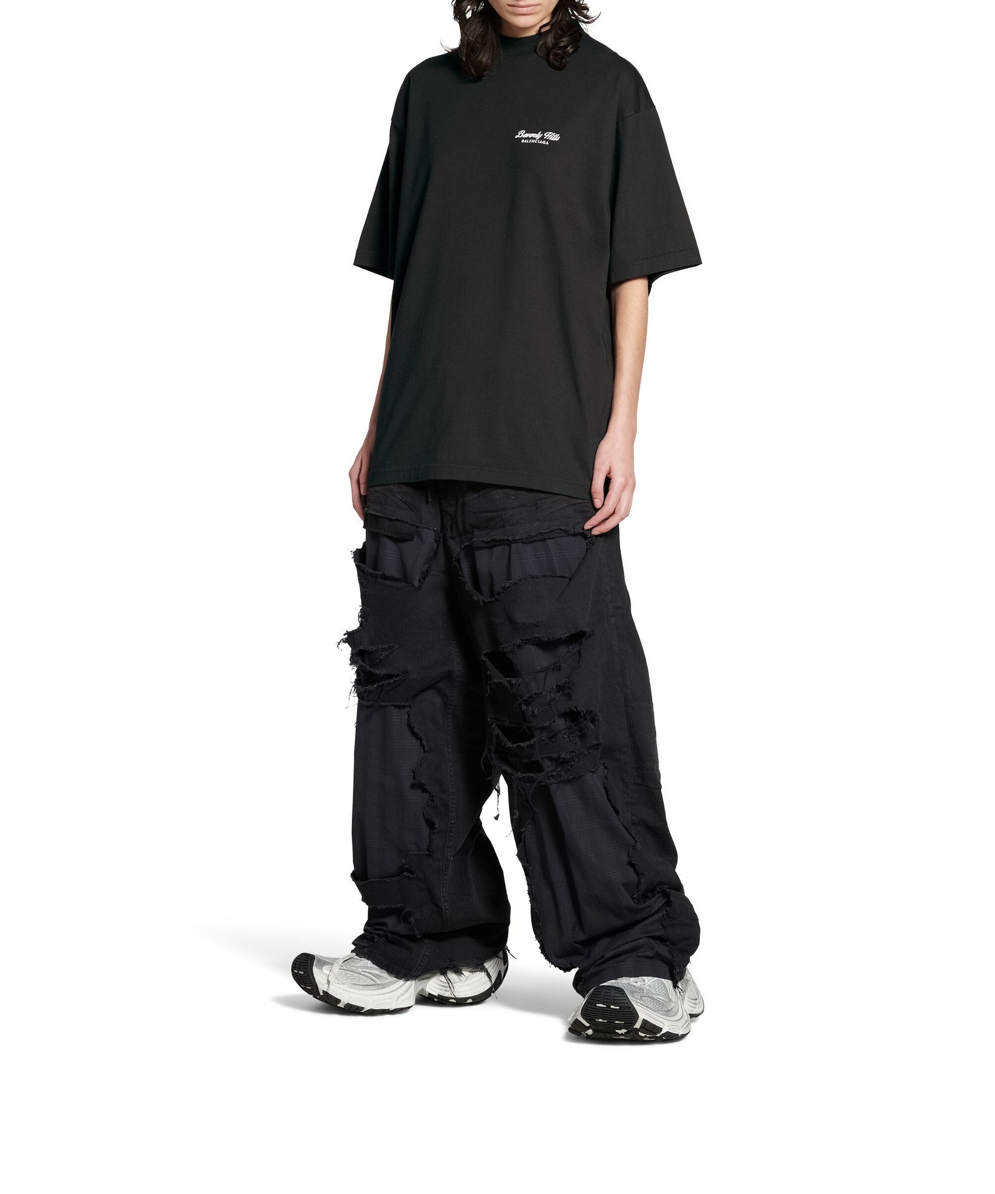 Beverly Hills T-Shirt - Washed Black & White