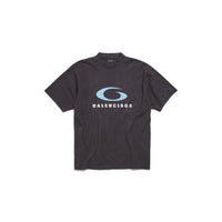 Loop Sports Icon T-Shirt - Washed Black & Blue