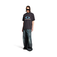 Loop Sports Icon T-Shirt - Washed Black & Blue