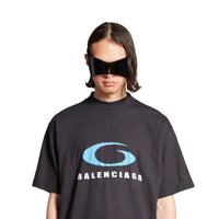 Loop Sports Icon T-Shirt - Washed Black & Blue