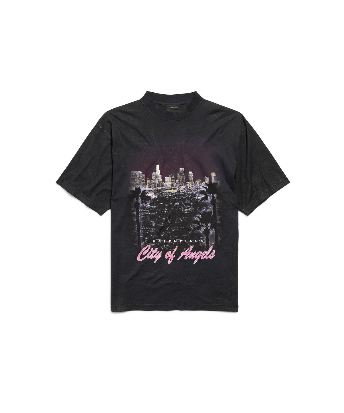 City Of Angels T-Shirt - Faded Washed Black