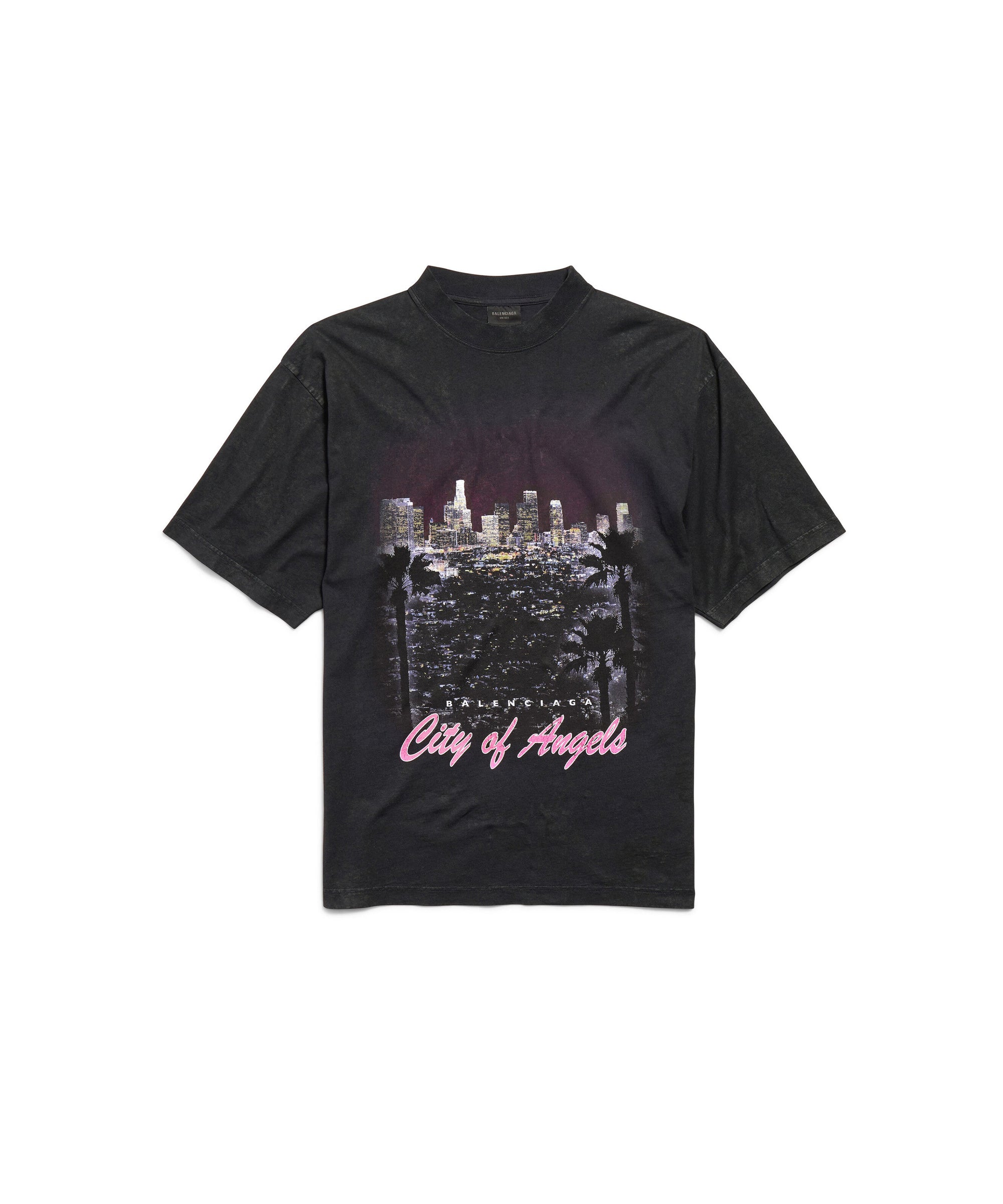 City Of Angels T-Shirt - Faded Washed Black