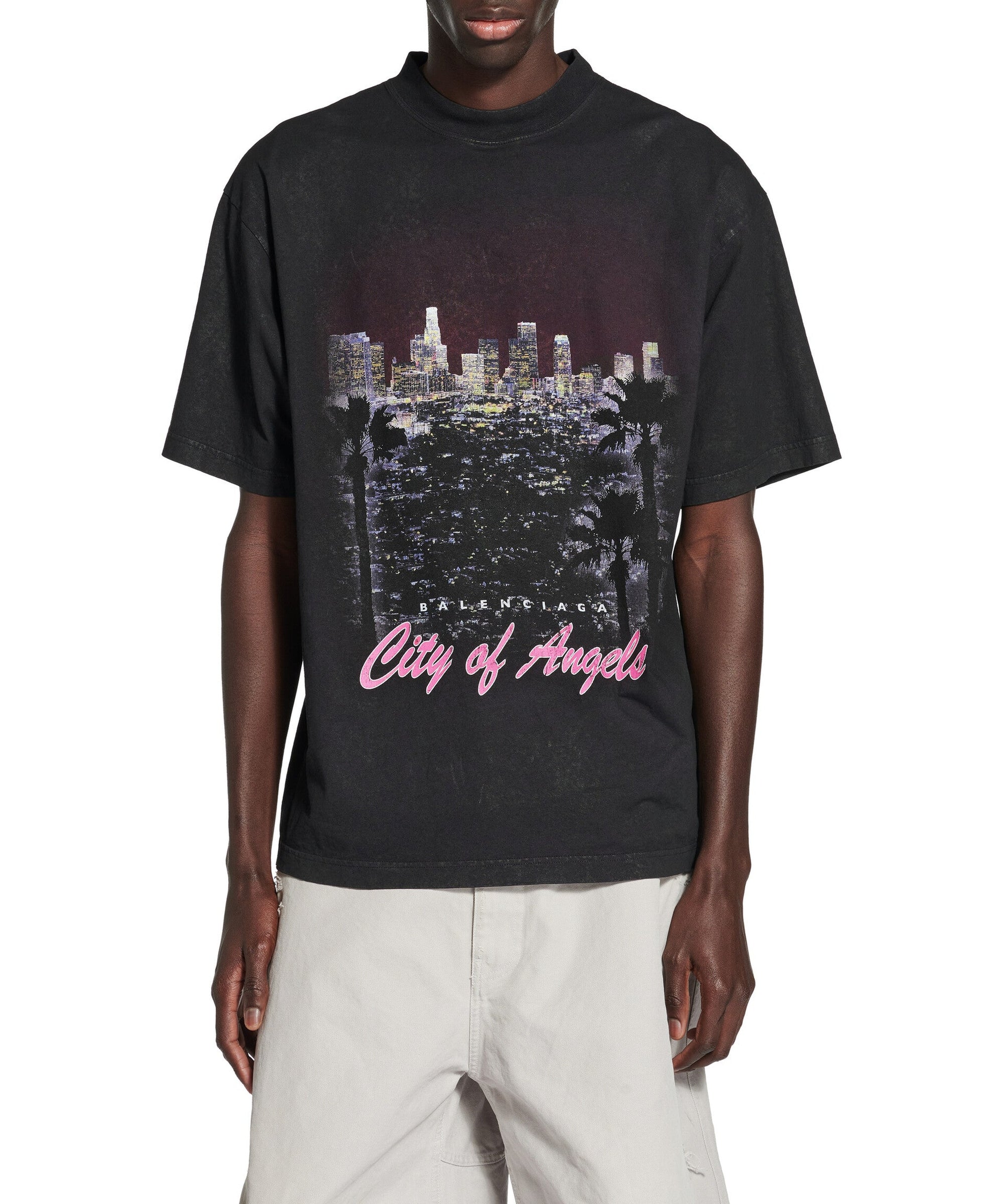 City Of Angels T-Shirt - Faded Washed Black