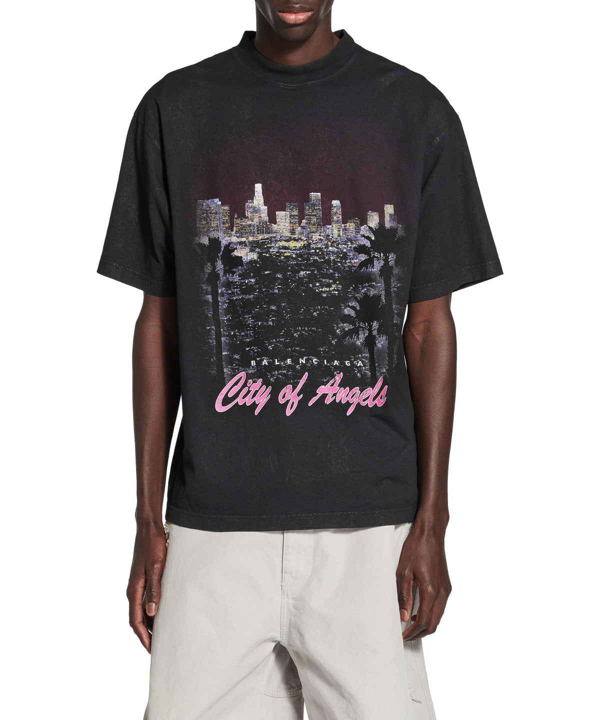 City Of Angels T-Shirt - Faded Washed Black