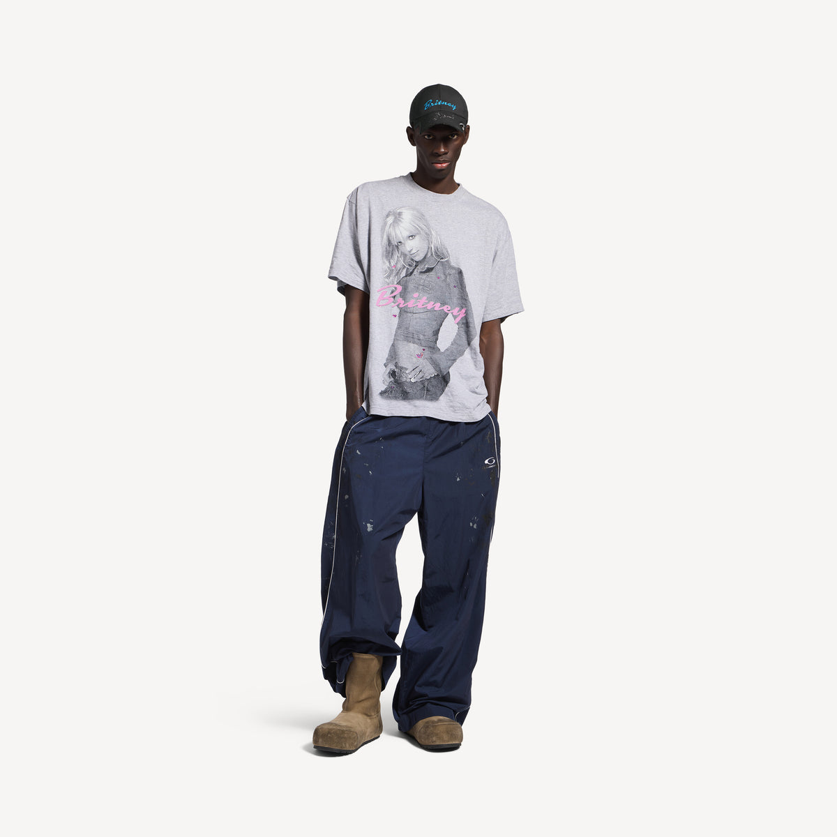 Balenciaga Music x Britney Spears Series T-Shirt - Light Heather Grey