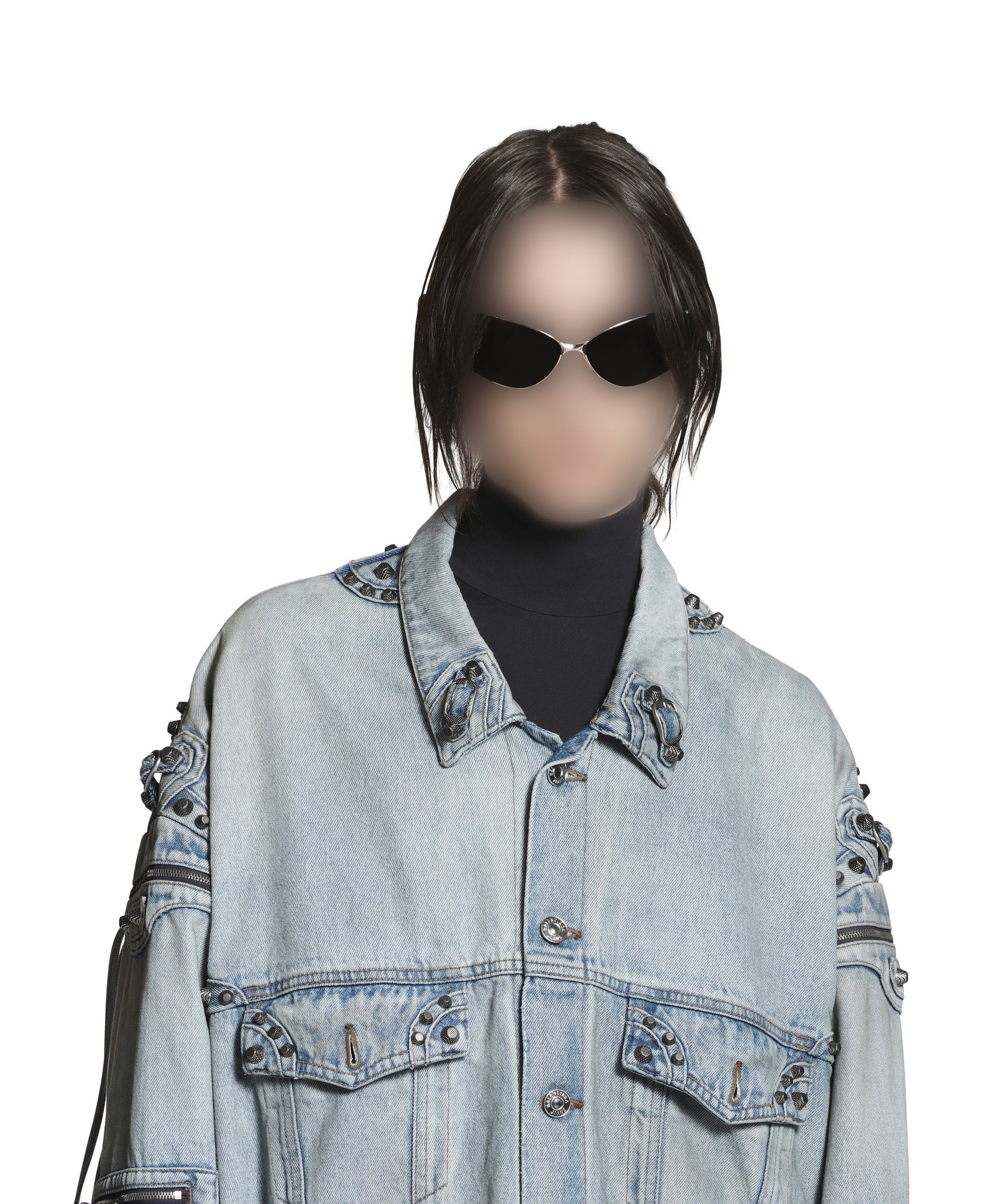 Cagole Oversized Jacket - Dirty Blue