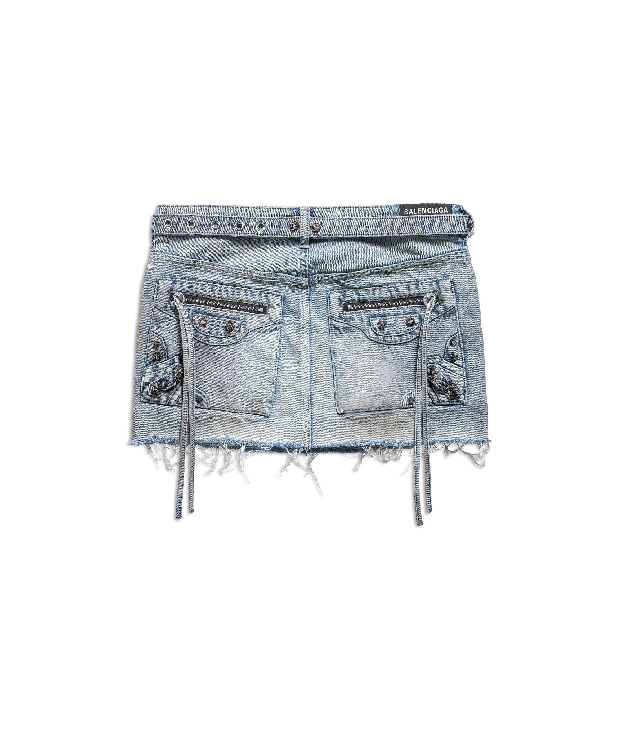 Cagole Mini Skirt - Dirty Blue