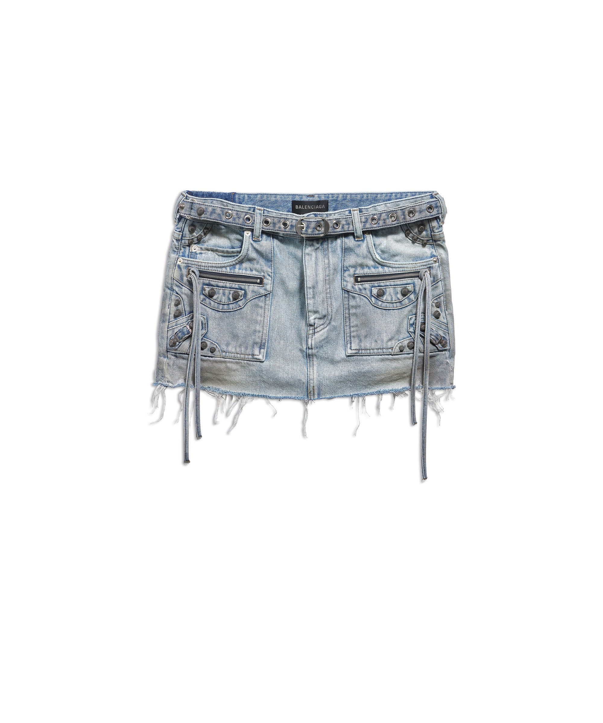 Cagole Mini Skirt - Dirty Blue