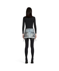Cagole Mini Skirt - Dirty Blue