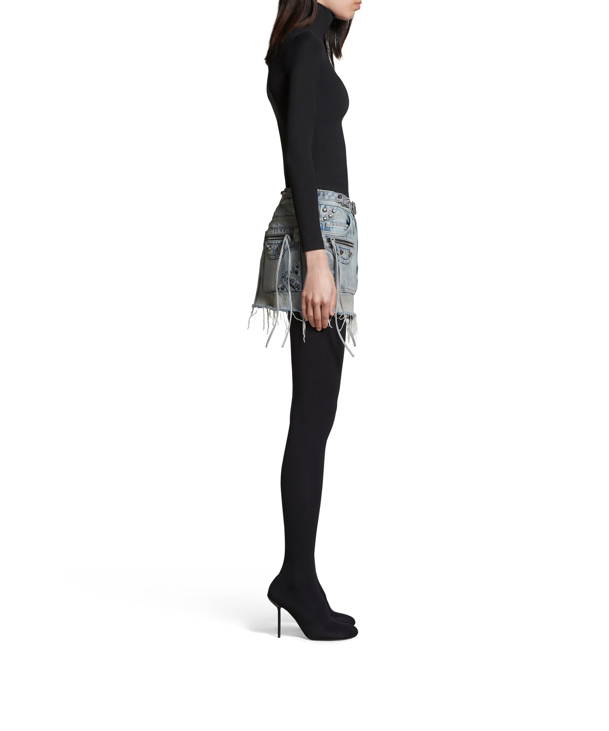 Cagole Mini Skirt - Dirty Blue