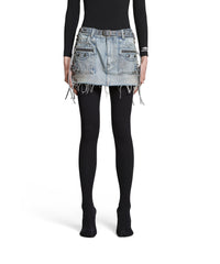 Cagole Mini Skirt - Dirty Blue
