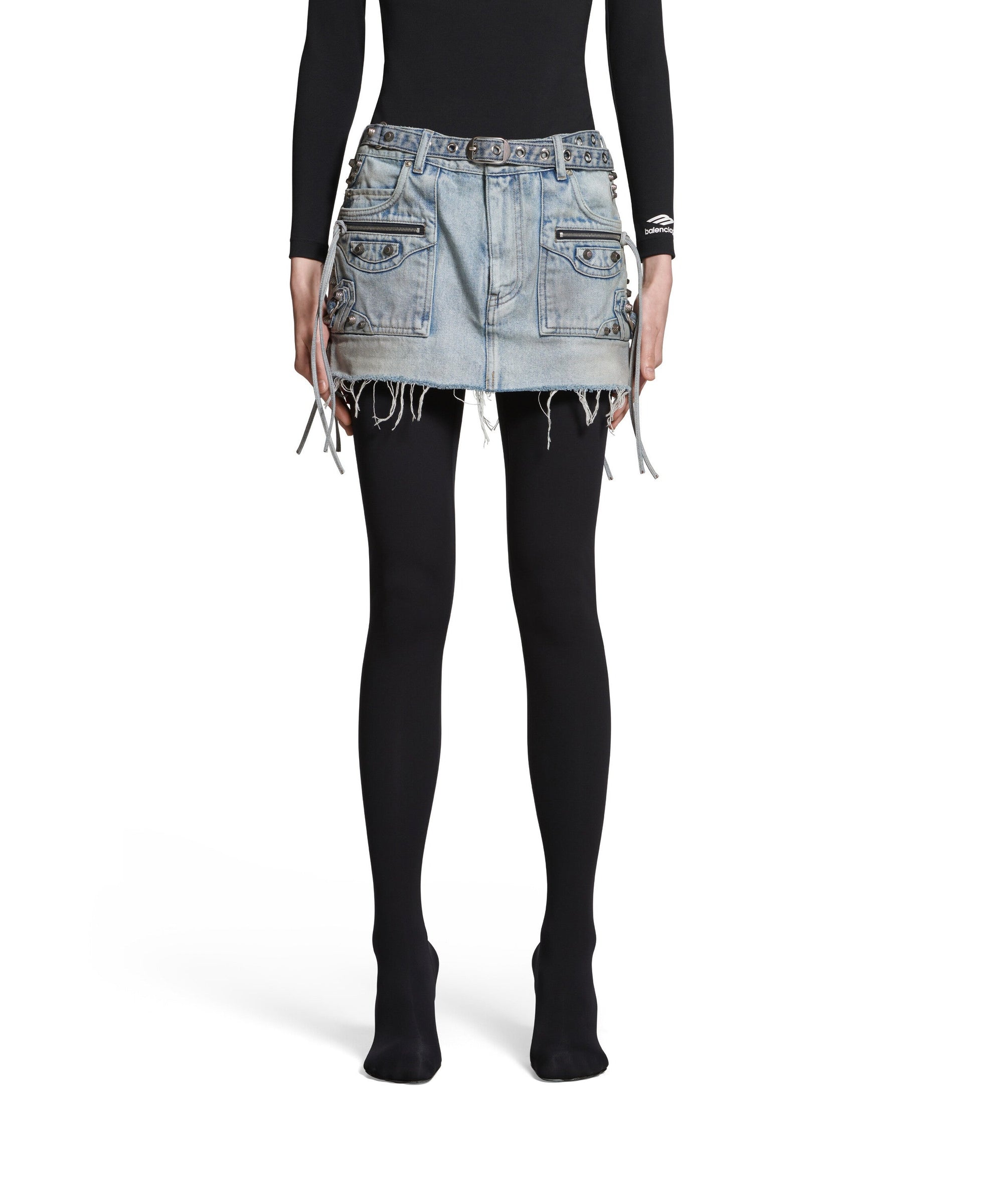 Cagole Mini Skirt - Dirty Blue