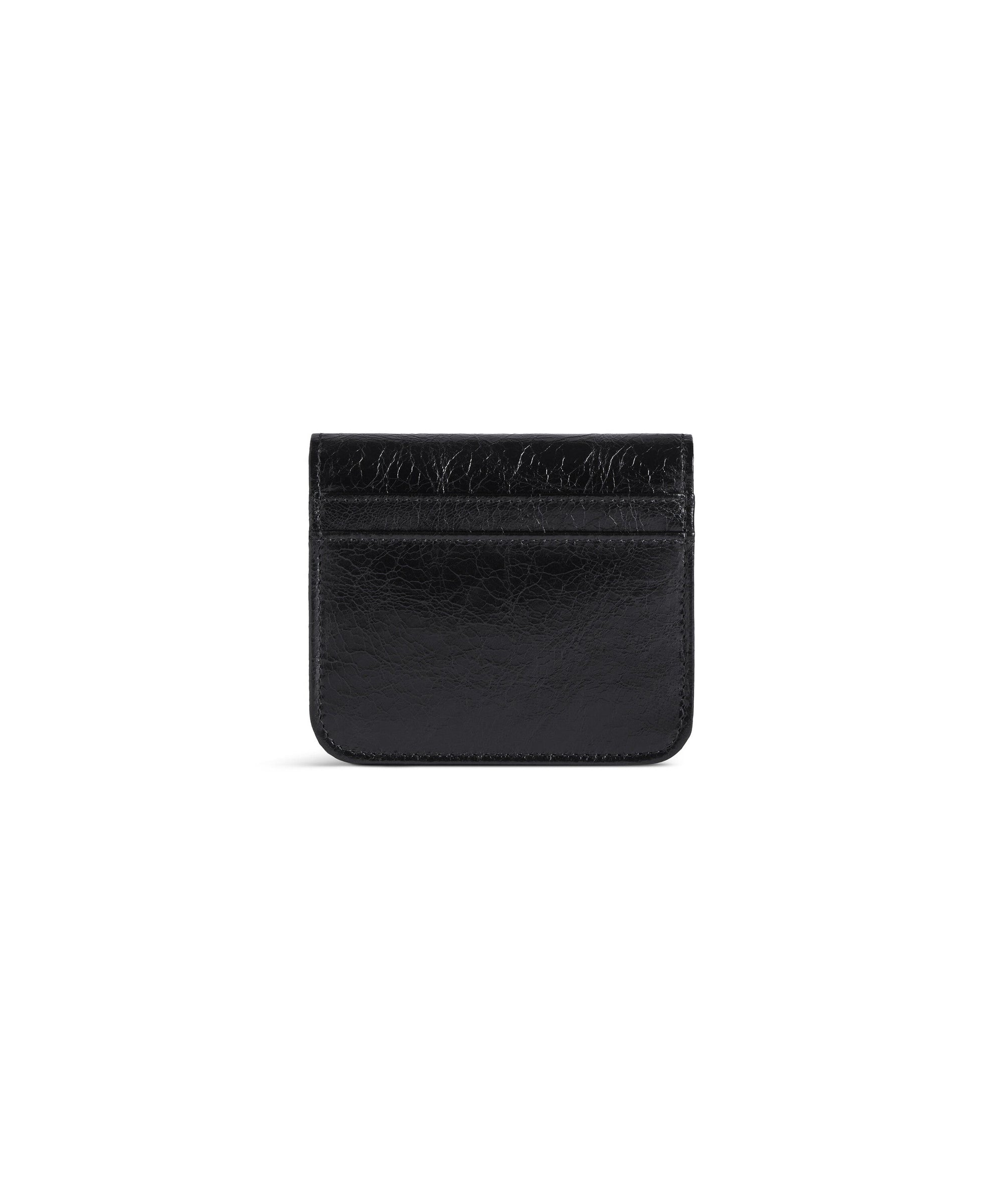 Monaco Flap Coin And Card Holder - Black