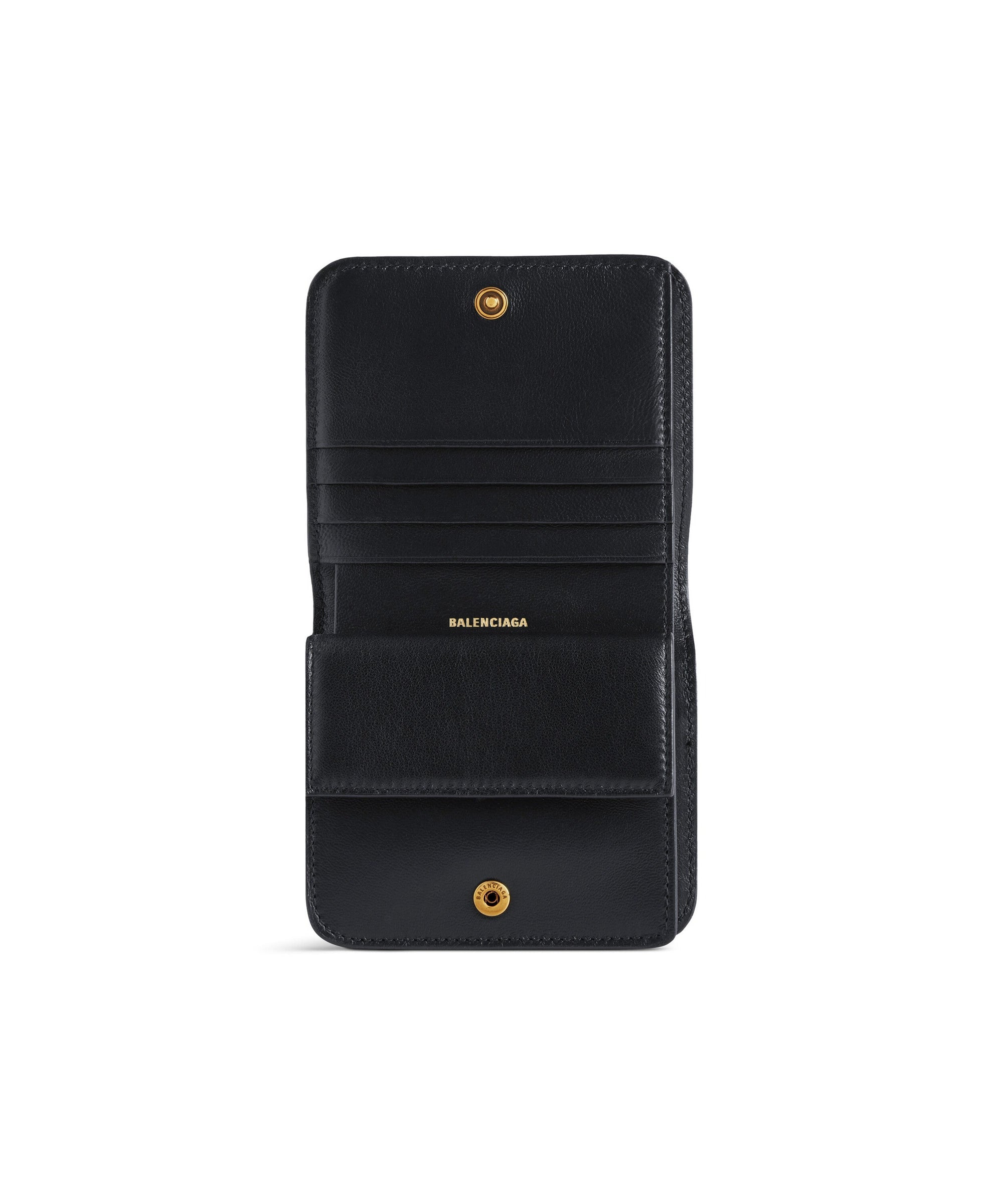 Monaco Flap Coin And Card Holder - Black