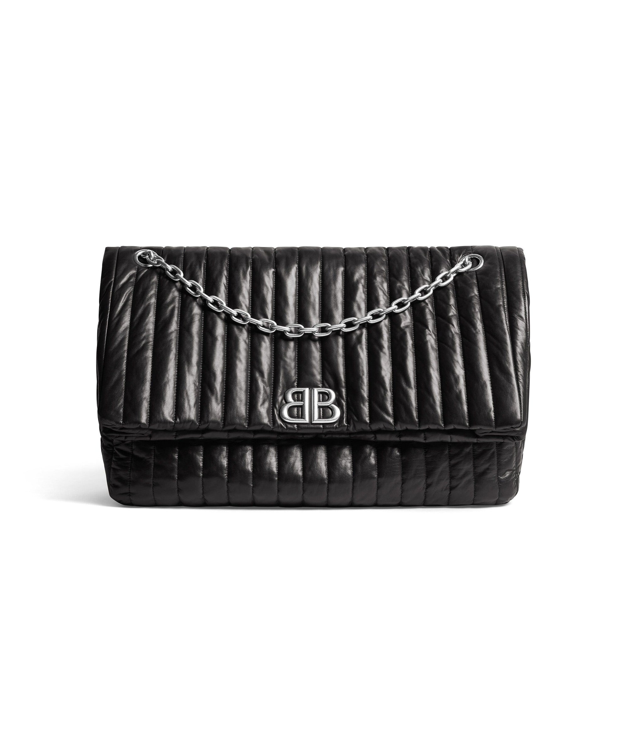 Monaco Large Chain Bag Quilted - Black