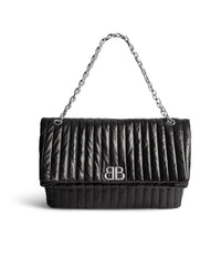 Monaco Large Chain Bag Quilted - Black