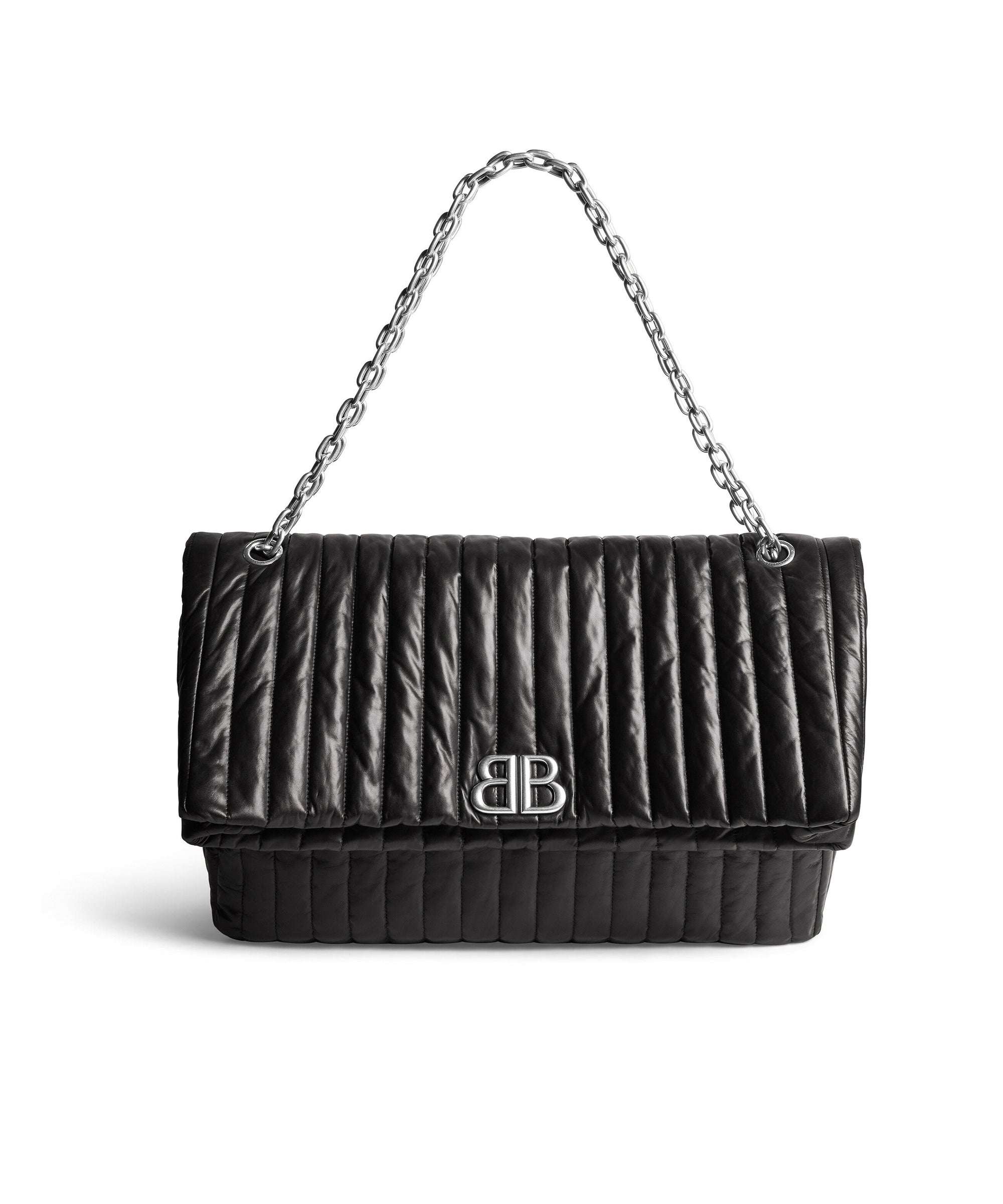 Monaco Large Chain Bag Quilted - Black