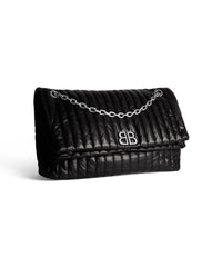 Monaco Large Chain Bag Quilted - Black