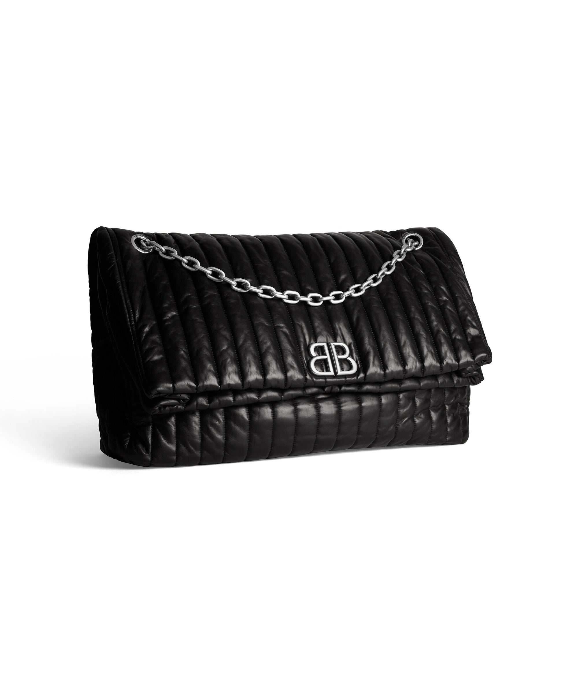 Monaco Large Chain Bag Quilted - Black