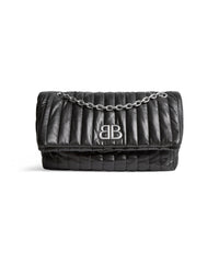 Monaco Medium Chain Bag Quilted - Black