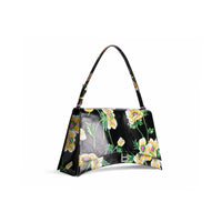 CRUSH / Crush Large Sling Bag With Floral Print - Black & Yellow