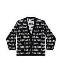 Bal Horizontal Allover Cardigan - Black & White