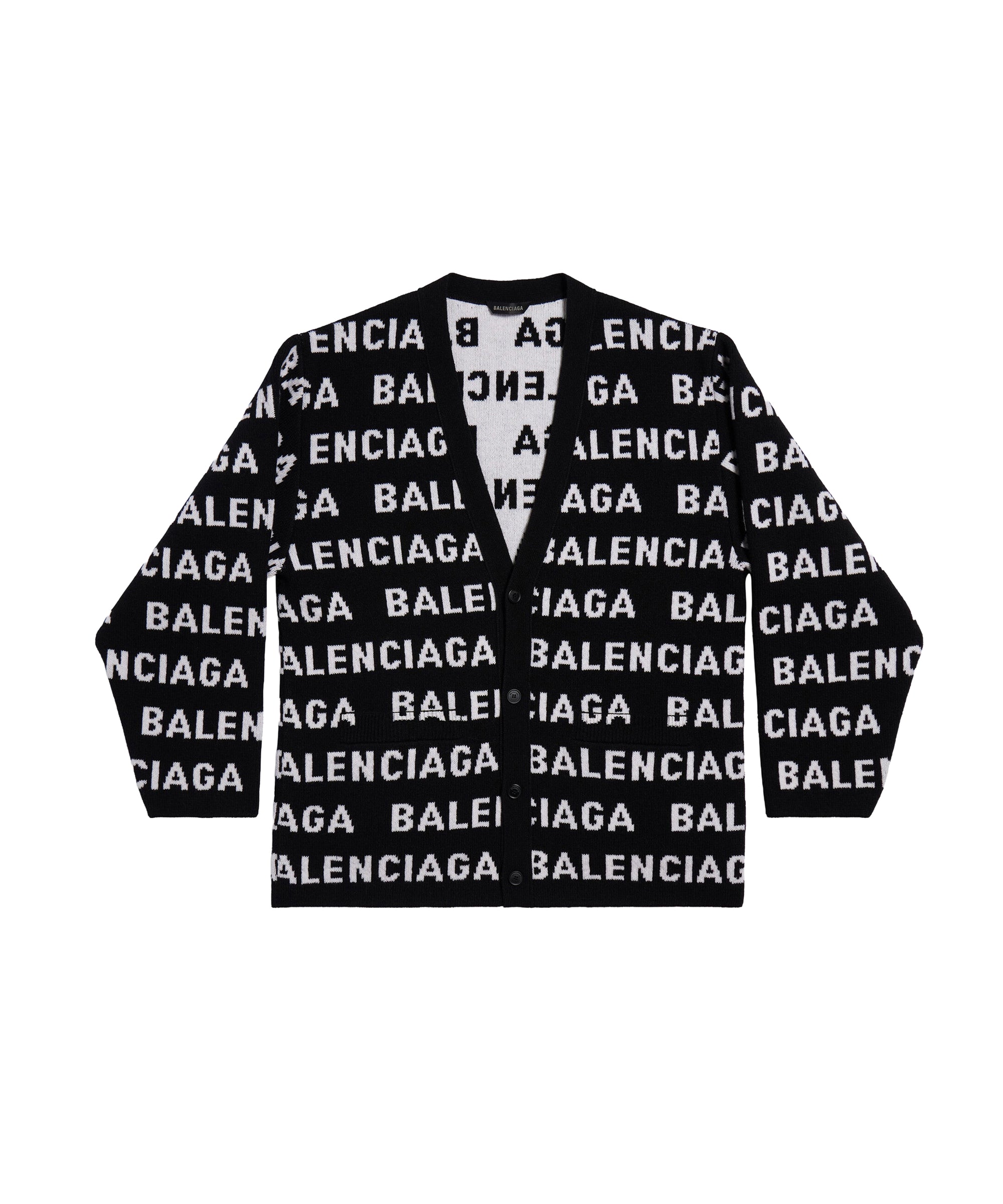 Bal Horizontal Allover Cardigan - Black & White