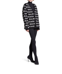 Bal Horizontal Allover Cardigan - Black & White