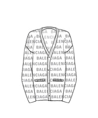 Bal Horizontal Allover Cardigan - Dark Beige & White