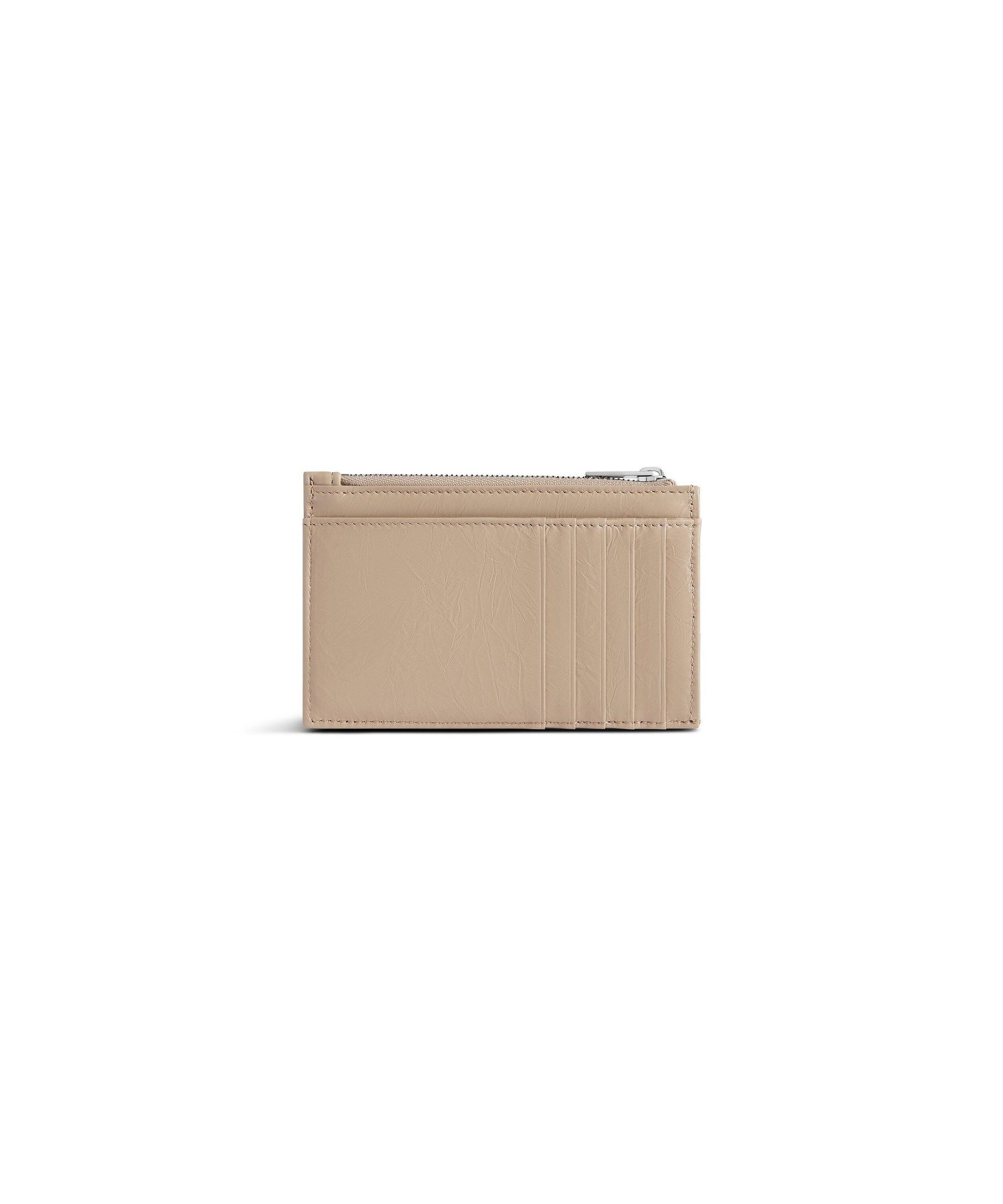 Crush Long Coin And Card Holder Quilted - Taupe